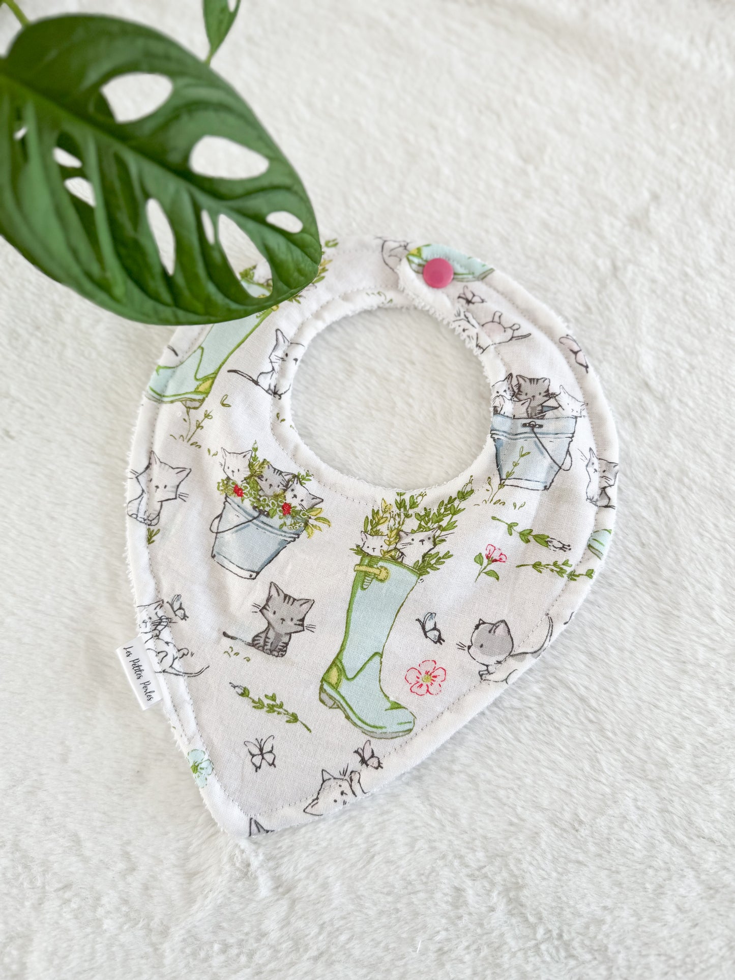 Bavoir Chatons (ratine bamboo)