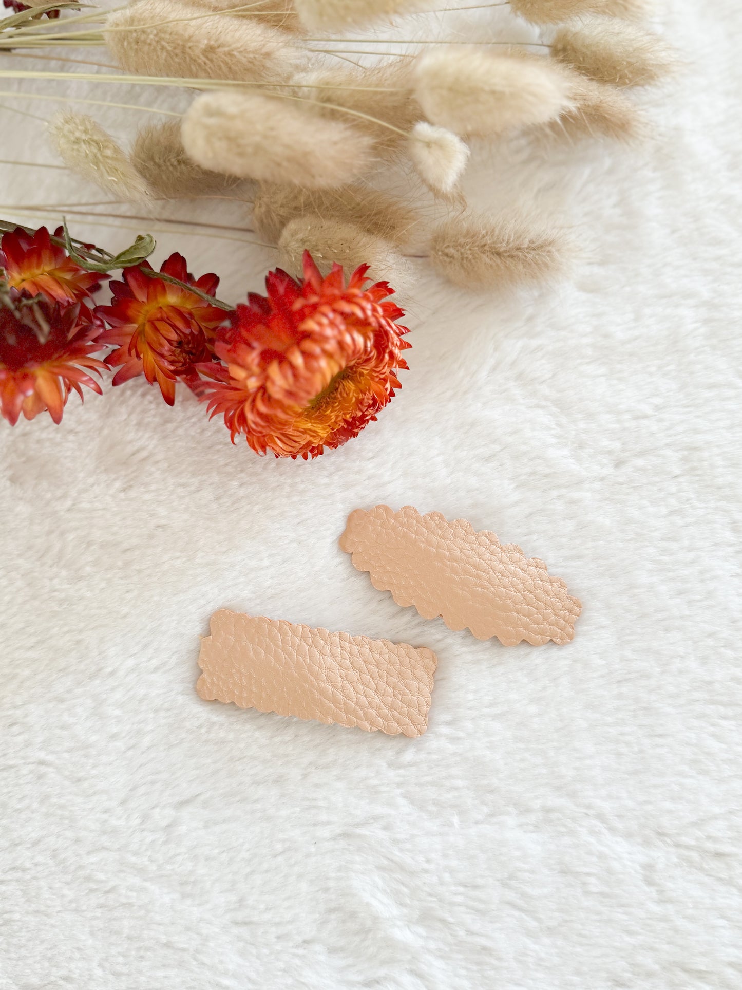 Barrette avec cuirette Tan