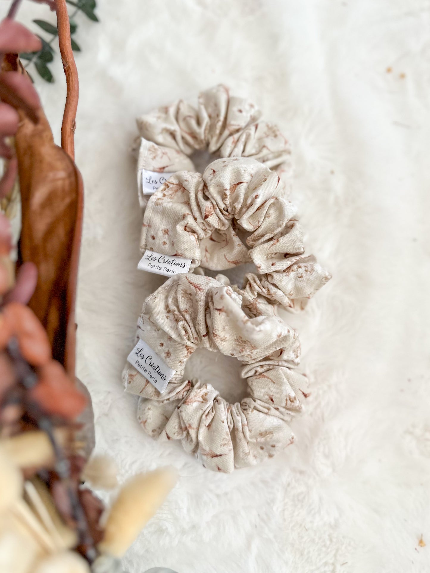 Chouchou Petit Fleurs de Coton