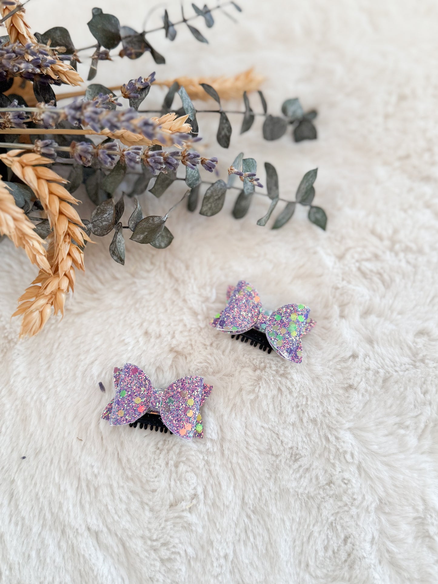 Boucle à cheveux Emma Scintillante Mauve