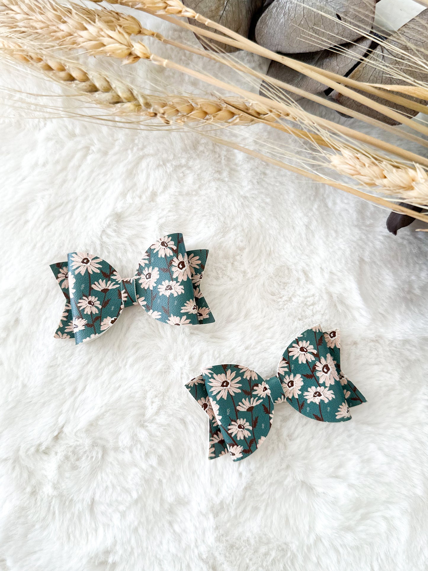 Boucle à cheveux Bella Fleurs d'automne Turquoise