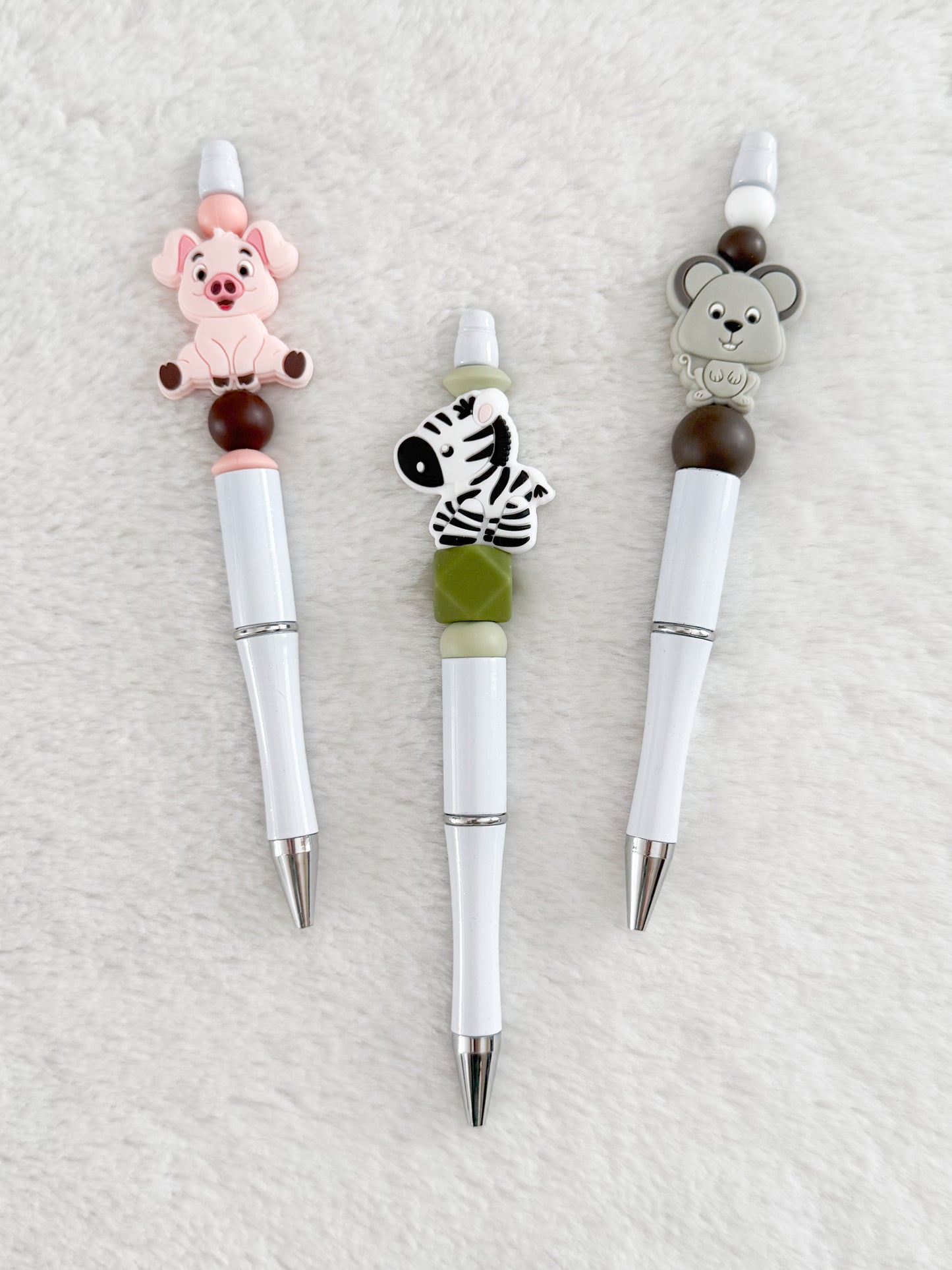 Stylo rechargeable à encre noir Animaux