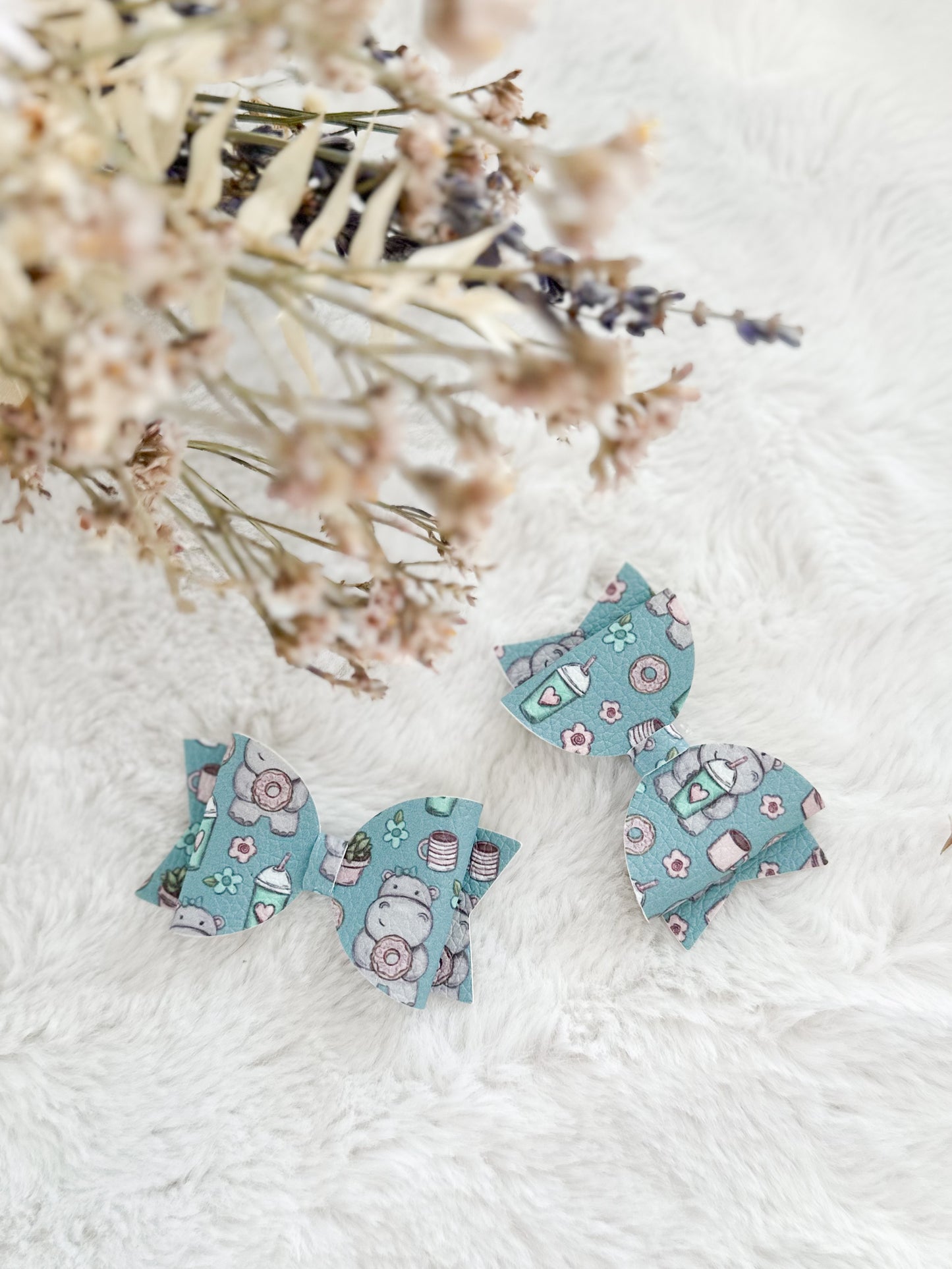 Boucle à cheveux Bella Succulente & Hippopotame