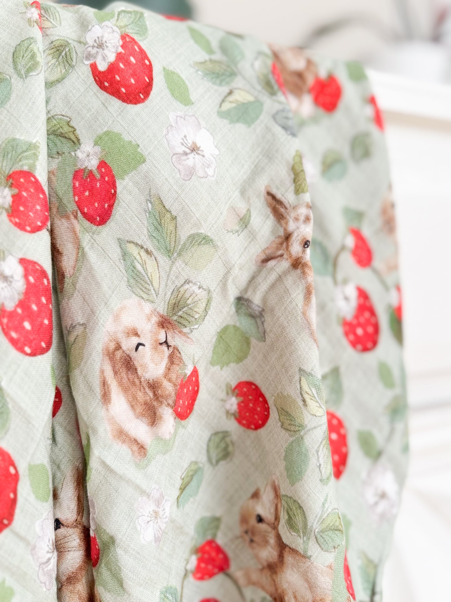 Couverture Mousseline de bamboo Lapins