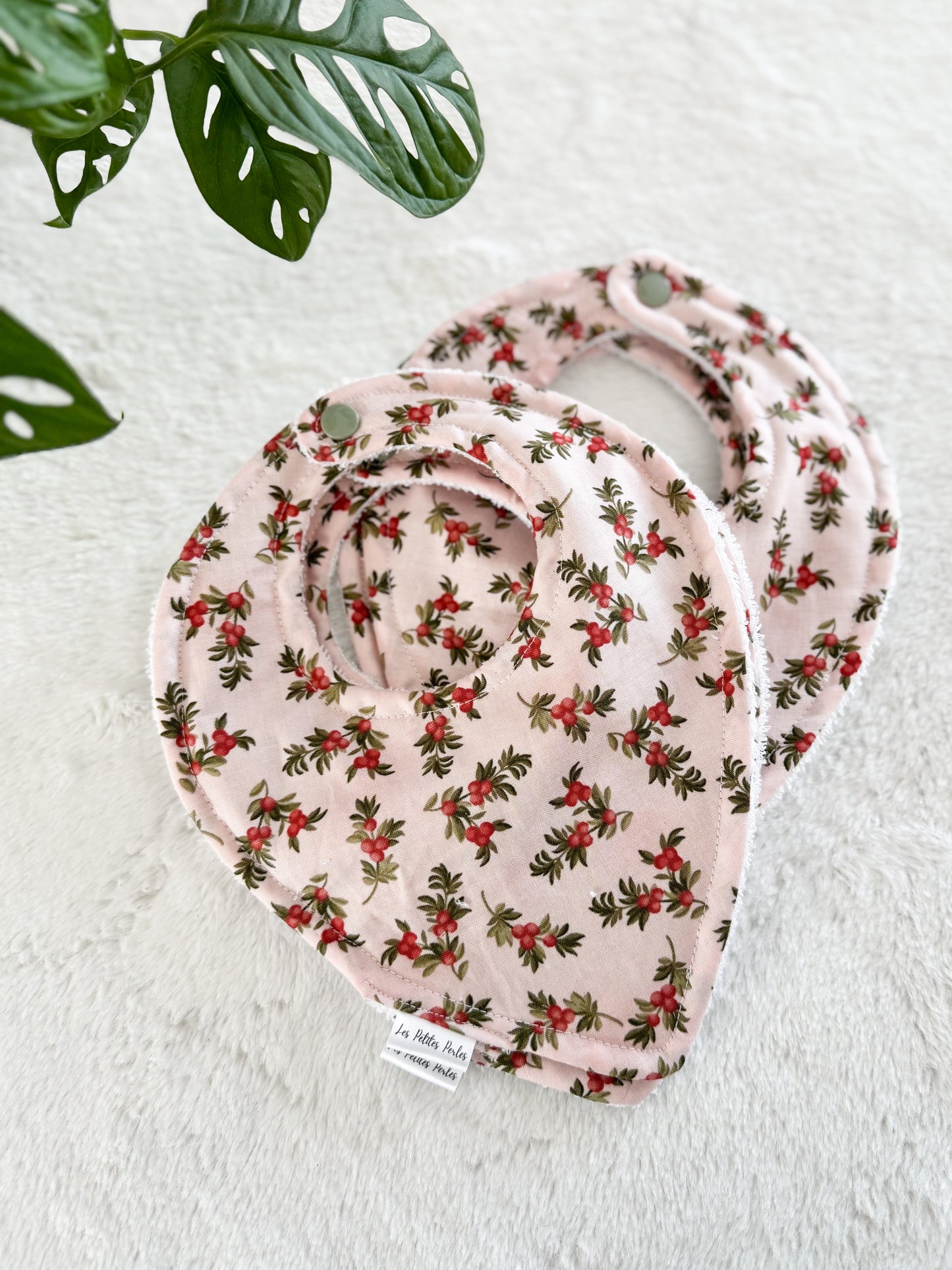Bavoir Petites Baies (ratine bamboo)
