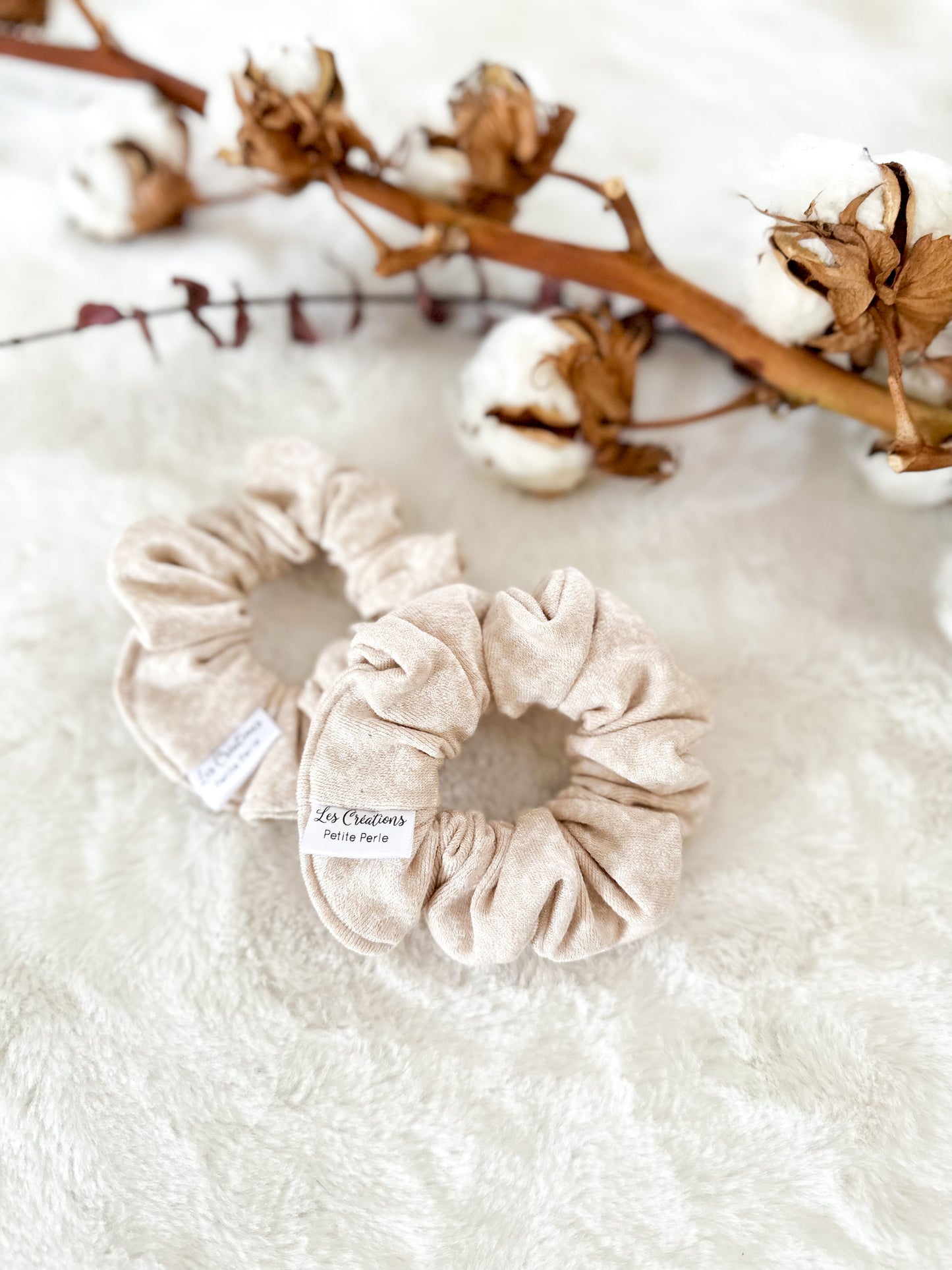 Chouchou Petit Blanc Crème Doré