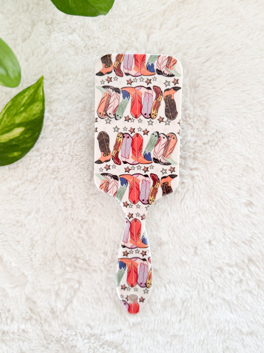 PRÉCOMMANDE ** 1 semaine de délai ** Brosse démêlante Cow-boy