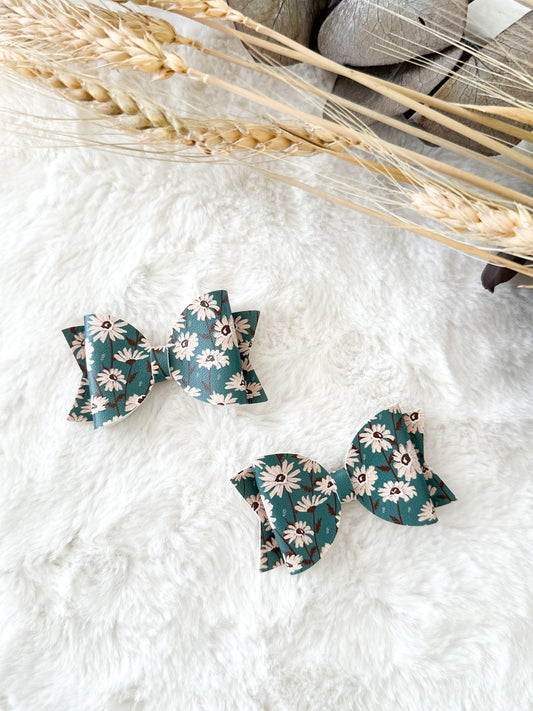 Boucle à cheveux Bella Fleurs d'automne Turquoise