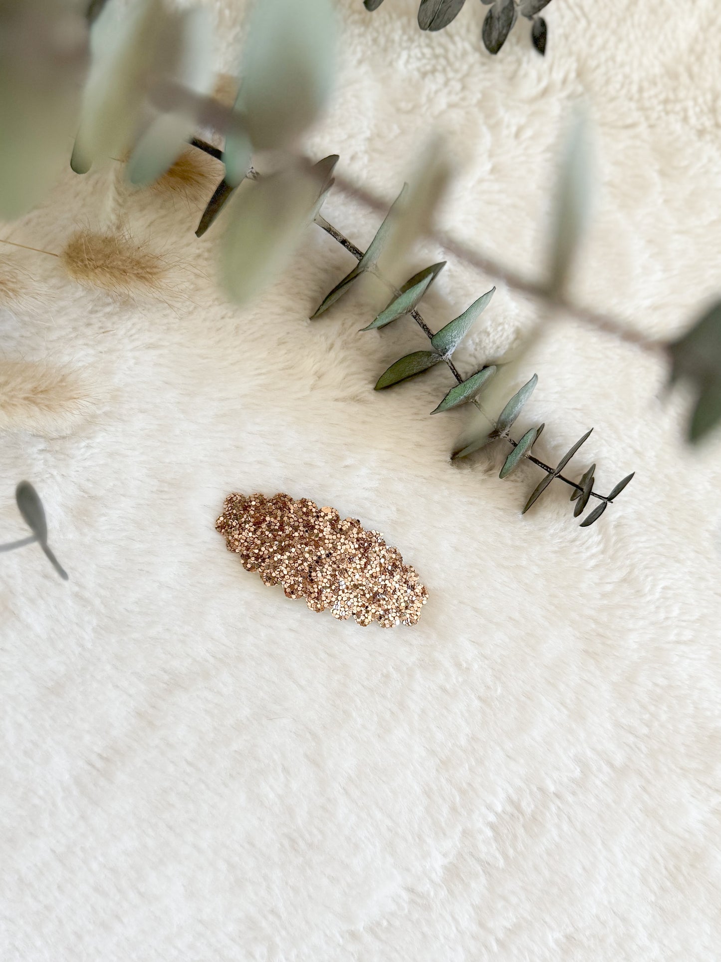 Barrettes avec cuirette Scintillante