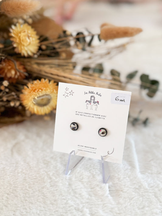 Boucles d'oreilles 6mm La Paysanne