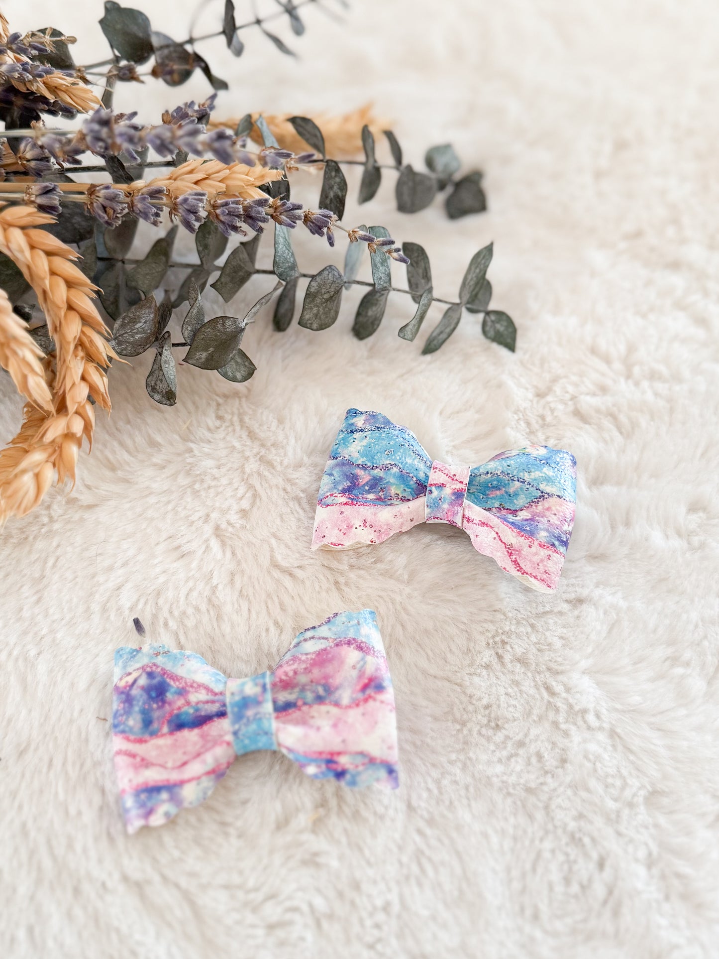 Boucle à cheveux Madie Marbre • Pince crocodile •