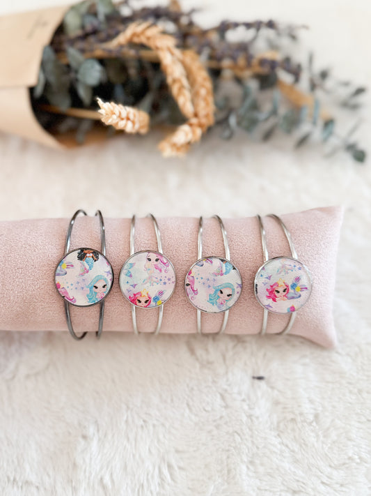 Bracelet de cuirette recyclé Les Sirènes
