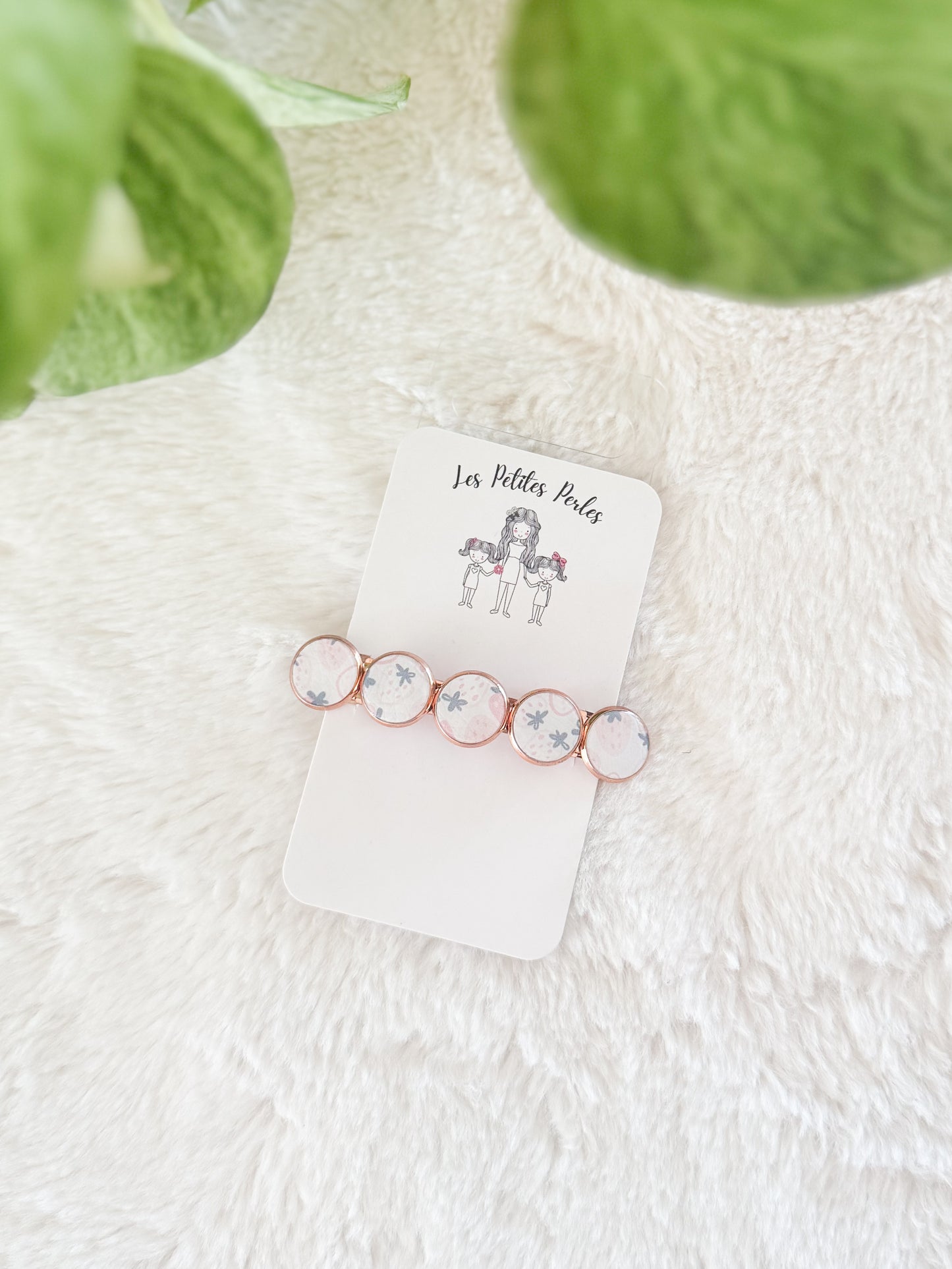 Barrette de cuirette recyclé Fraises