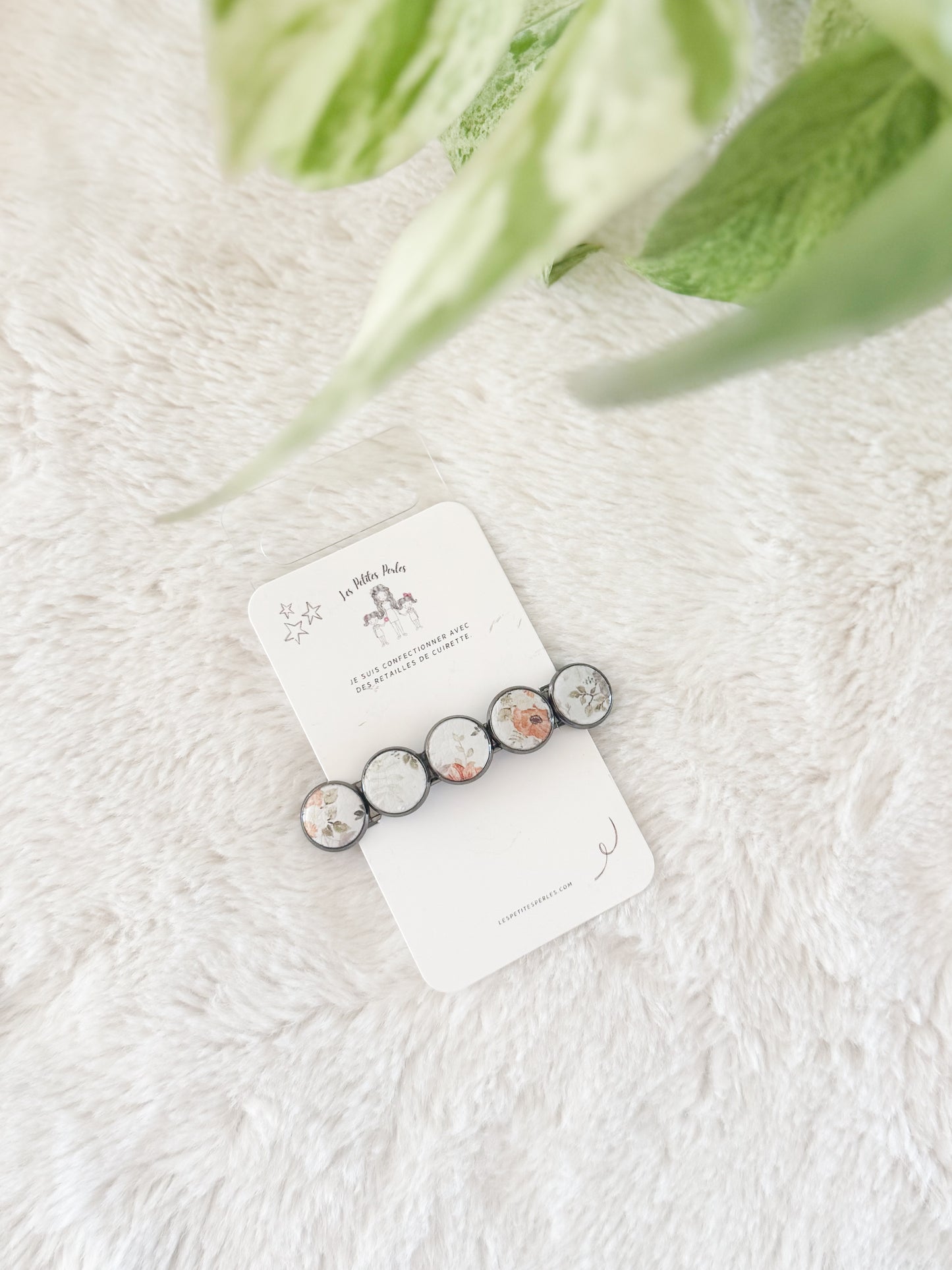 Barrette de cuirette recyclé Champs Orangé