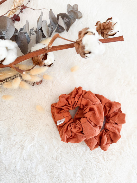 Chouchou XL Texturés Orange Brulé