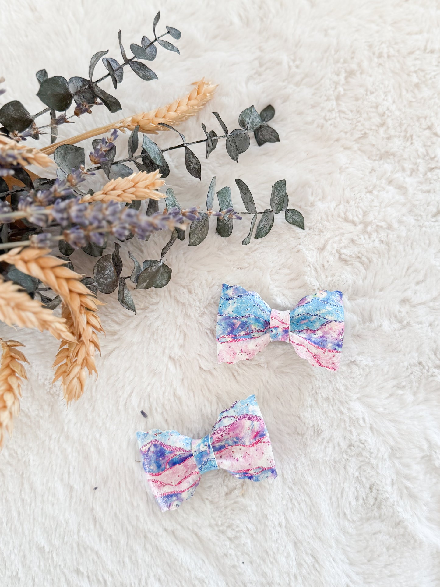 Boucle à cheveux Madie Marbre • Pince crocodile •