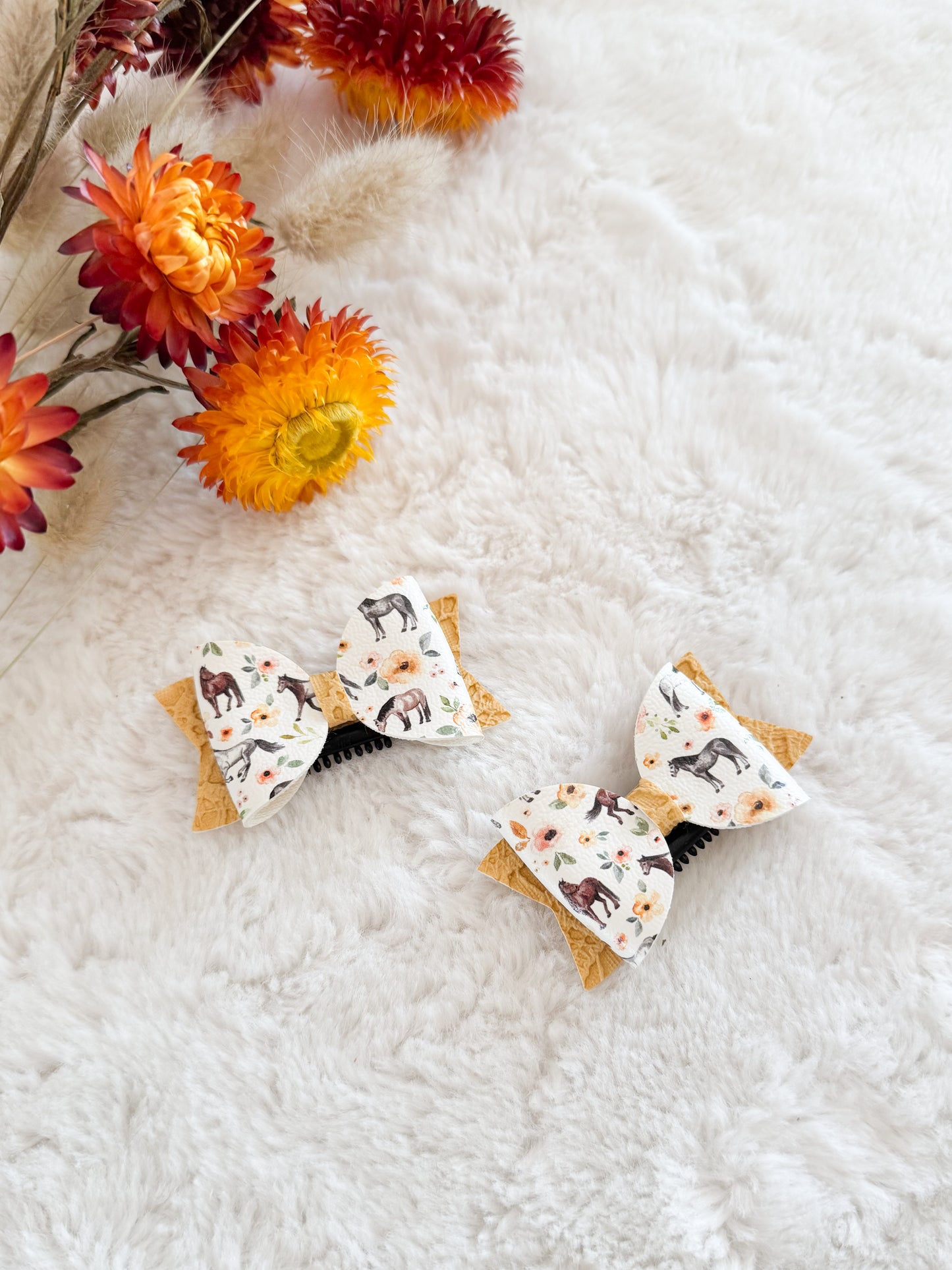 Boucle à cheveux Bella Les Chevaux • Pince Cheveux fins •