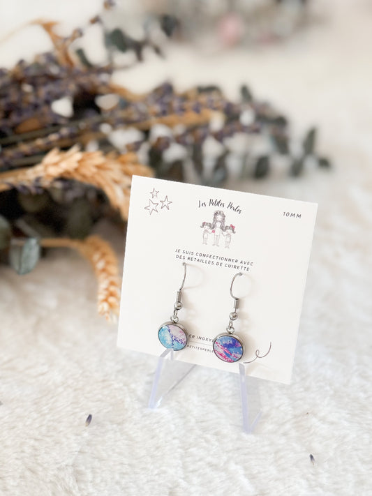 Boucles d'oreilles 10mm Marbré 2.0