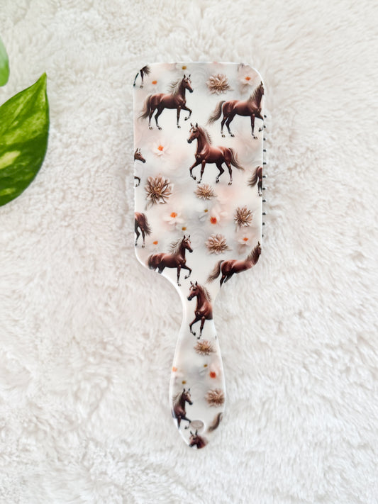 PRÉCOMMANDE ** 1 semaine de délai ** Brosse démêlante Les Chevaux