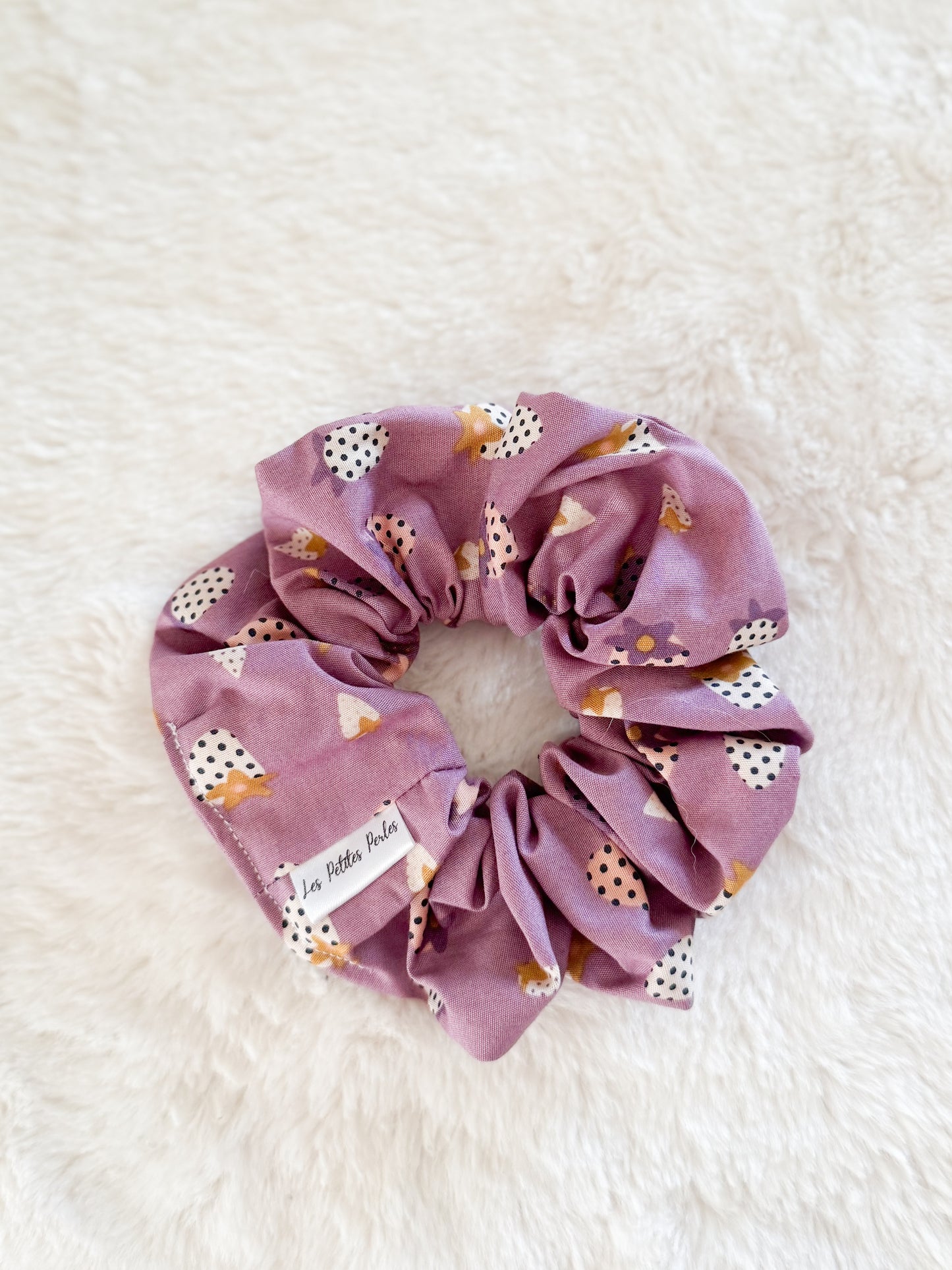 Chouchou XL Fraises Mauve