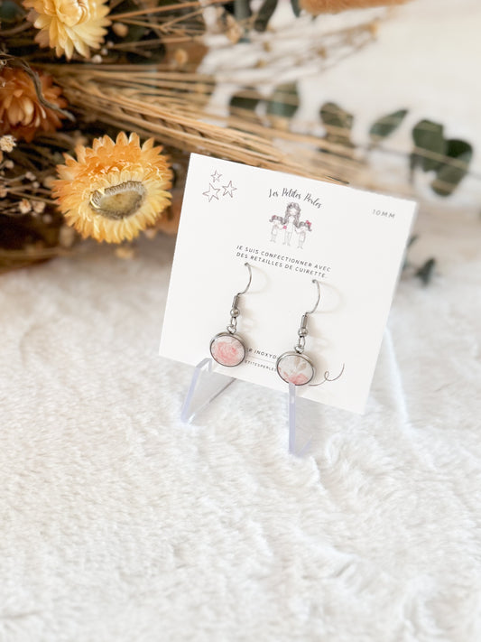 Boucles d'oreilles 10mm Jardins de Fleurs