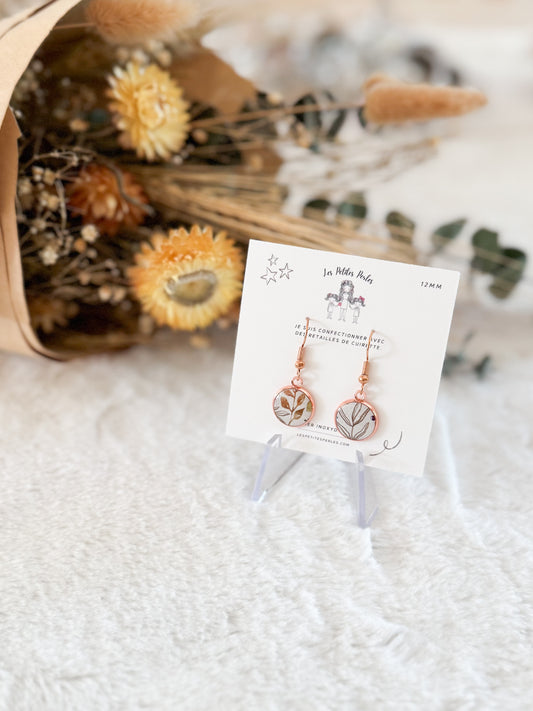 Boucles d'oreilles 12mm Feuillages d’Automne