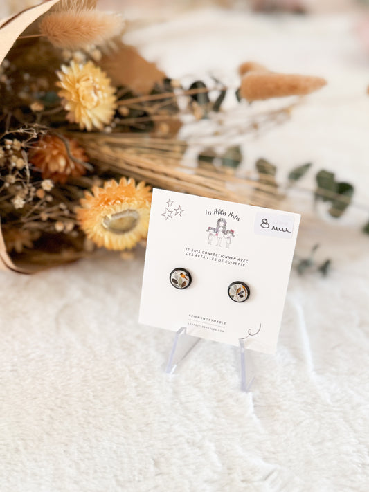 Boucles d'oreilles 8mm La Paysanne