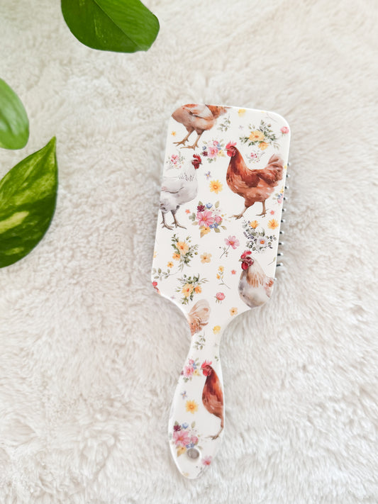 PRÉCOMMANDE ** 1 semaine de délai ** Brosse démêlante Poules