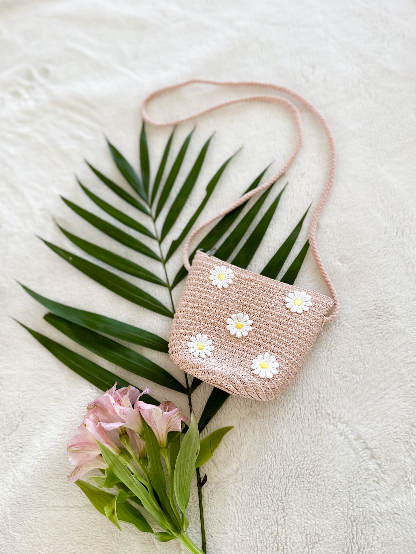 Sac bandoulière Marguerites Blush