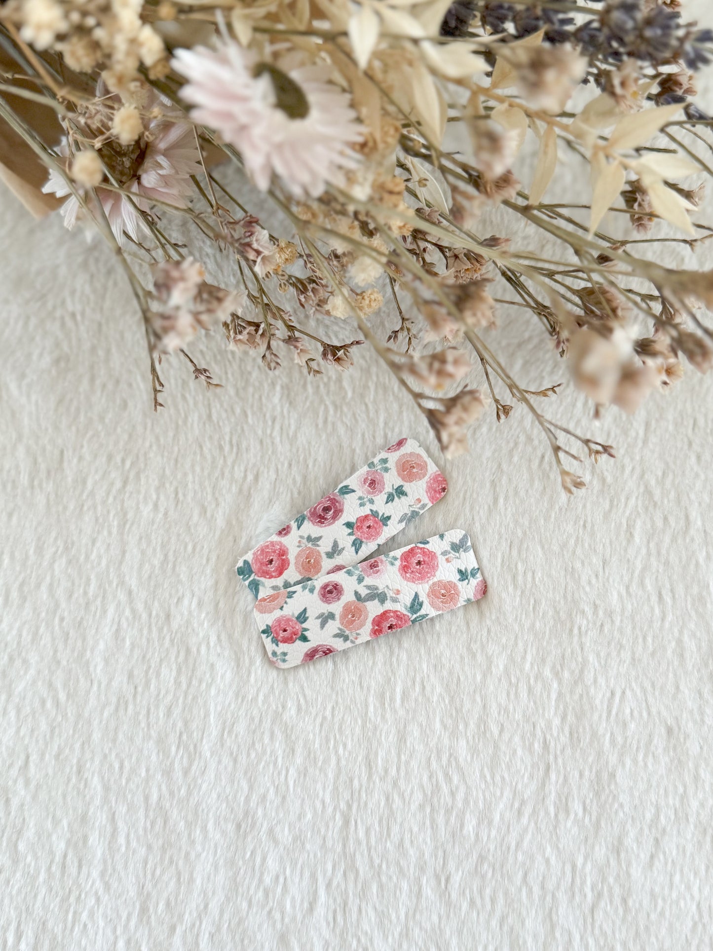 Barrettes avec cuirette Tapisserie Floral