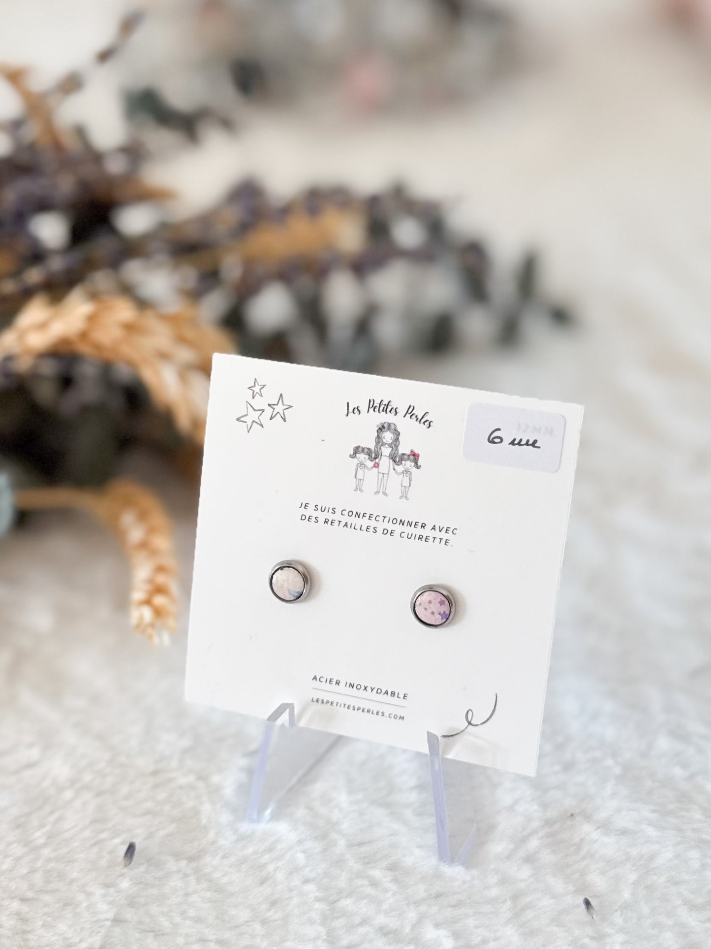 Boucles d'oreilles 6mm Étoiles