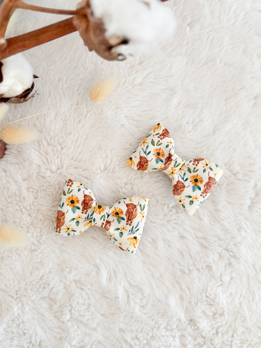 Boucle à cheveux Madie Vaches Highland • Pince cheveux fins •