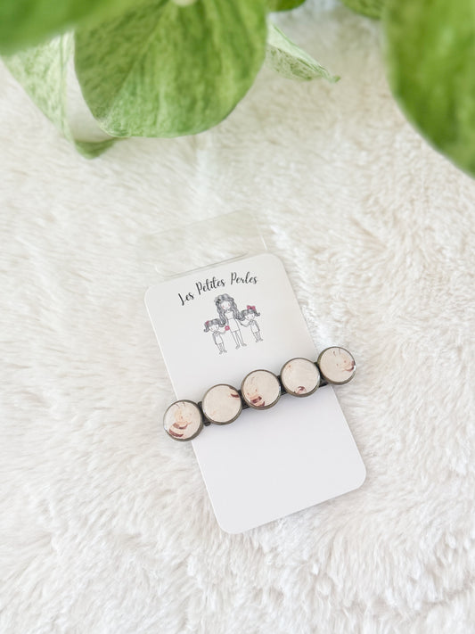 Barrette de cuirette recyclé Abeilles