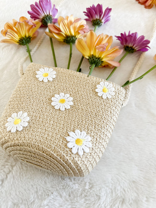 Sac bandoulière Marguerites Cappuchino