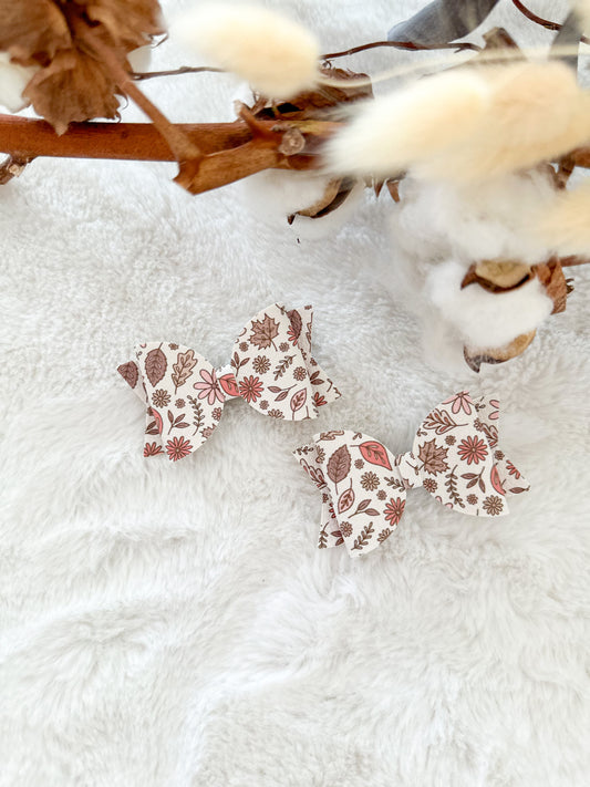 Boucle à cheveux Bella Feuilles Brune